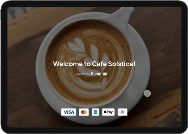 Blend POS — tipping slider and Tip Later option.