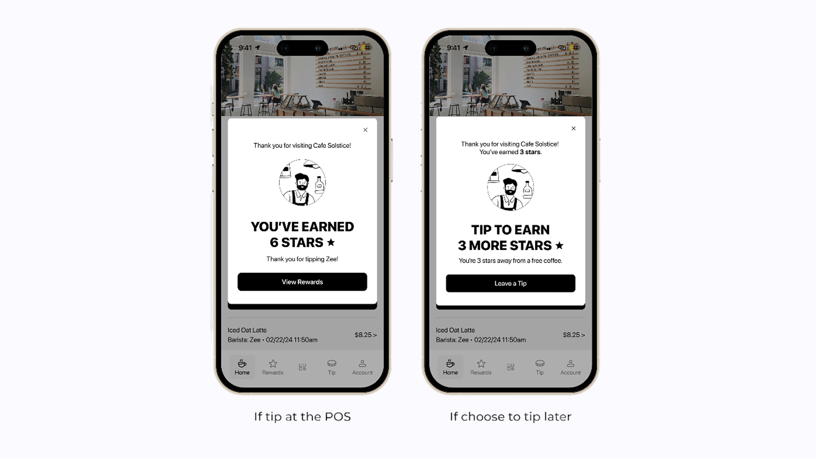Blend App — reward stars without context (before).